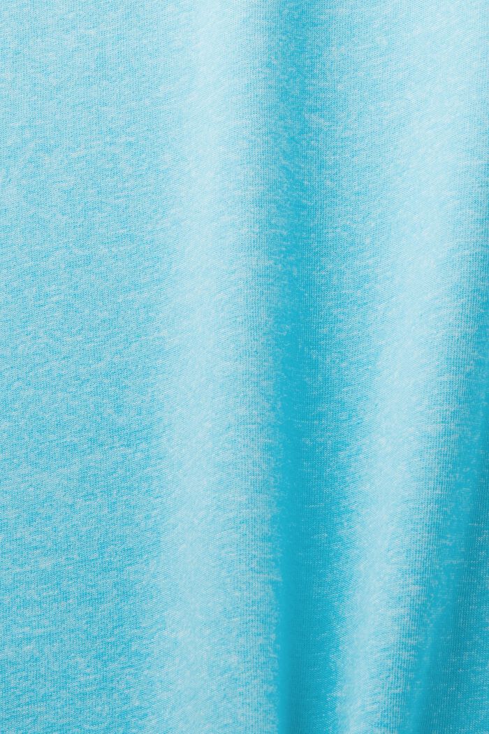 Genanvendte materialer: meleret T-shirt, TURQUOISE, detail image number 6