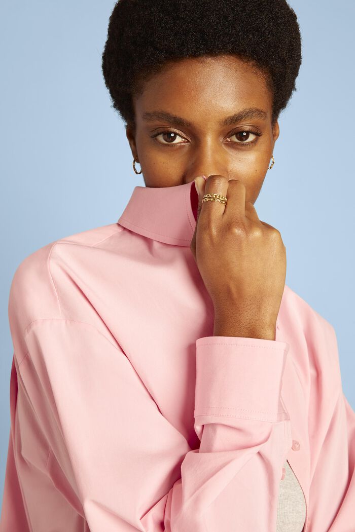Oversized button down-skjorte, PINK, detail image number 2