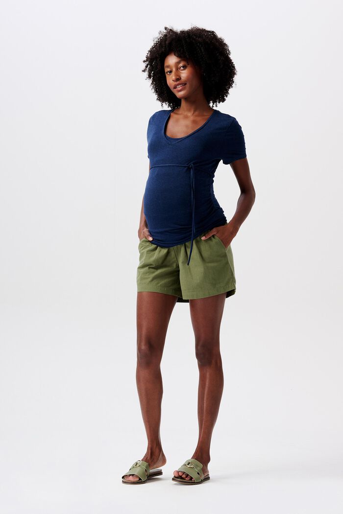 MATERNITY shorts med lav støttelinning, OLIVE GREEN, detail image number 0
