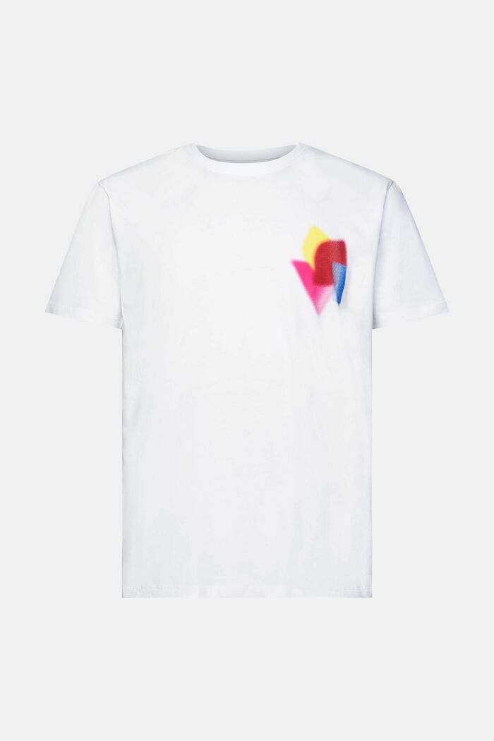 T-shirt med print på brystet, WHITE, detail image number 2