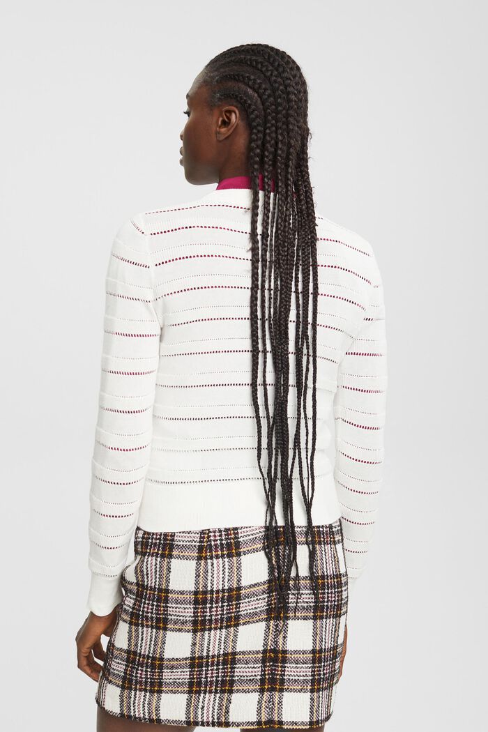 Pointelle-sweater, OFF WHITE, detail image number 3