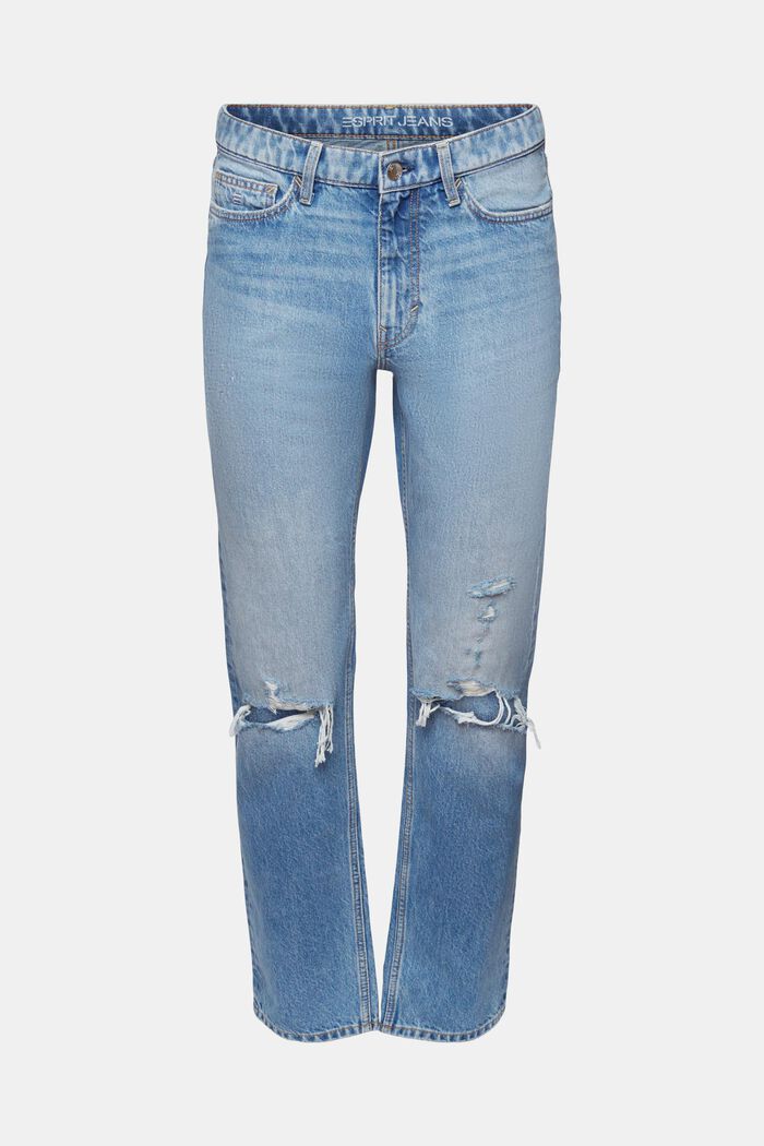 Lige jeans med mellemhøj talje, BLUE MEDIUM WASHED, detail image number 7