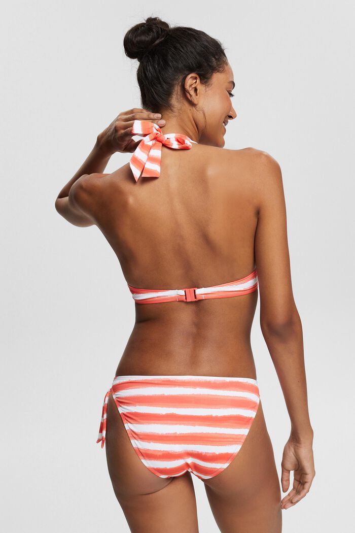 Vatteret bikinitop med striber, CORAL, detail image number 1
