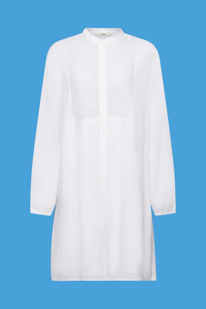 Broderet skjortekjole, WHITE, detail image number 6