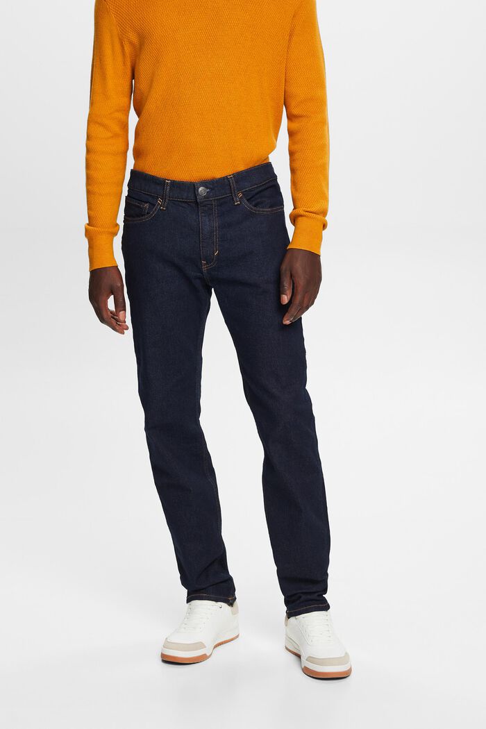 Lige jeans med mellemhøj talje, BLUE RINSE, detail image number 0