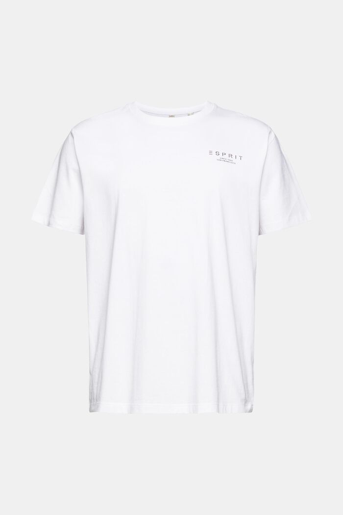 T-shirt i jersey med logoprint, WHITE, detail image number 2