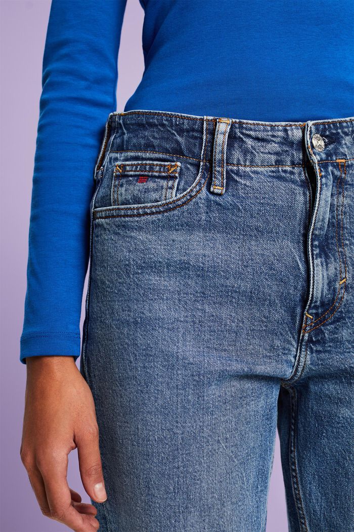 Klassiske retro-jeans med mellemhøj talje, BLUE LIGHT WASHED, detail image number 3