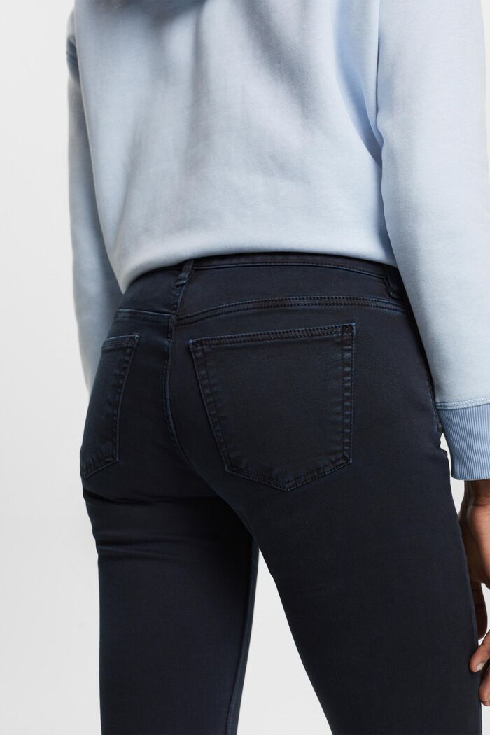 Skinny jeans med mellemhøj talje, NAVY, detail image number 4