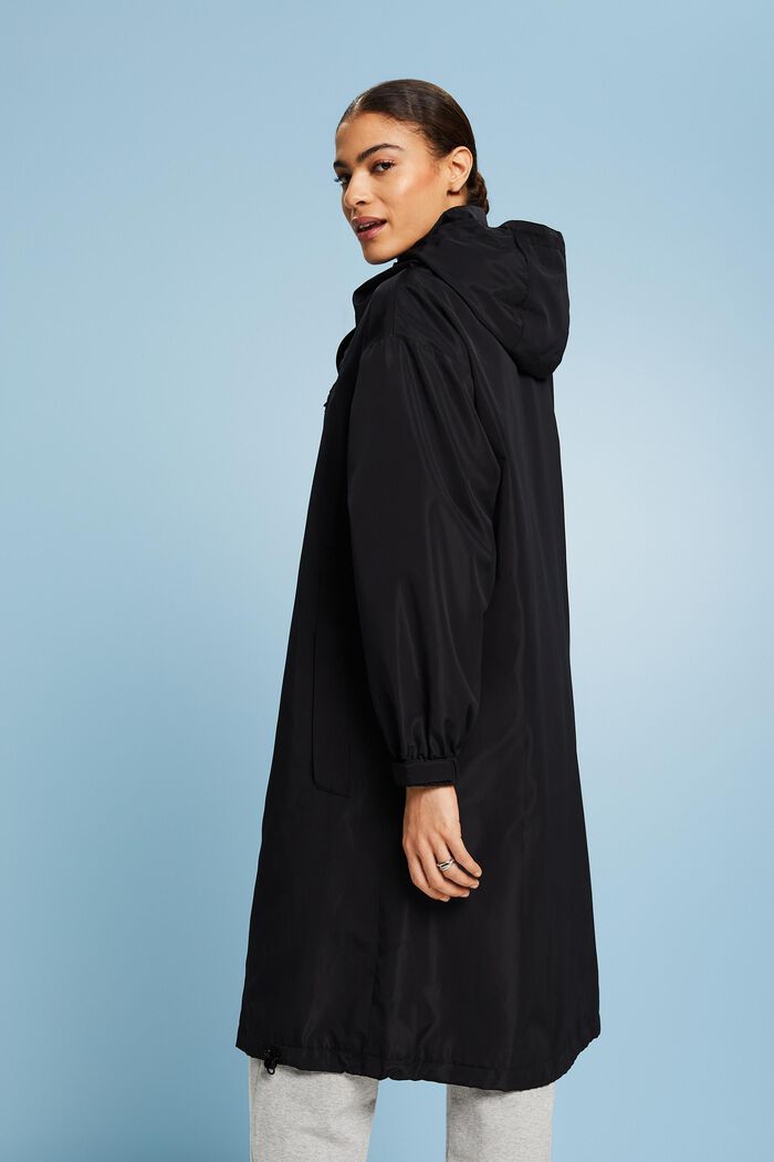 Frakke med aftagelig hætte, BLACK, detail image number 2