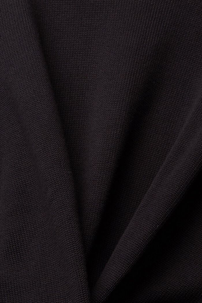 Pullover i strik af bæredygtig bomuld, BLACK, detail image number 1