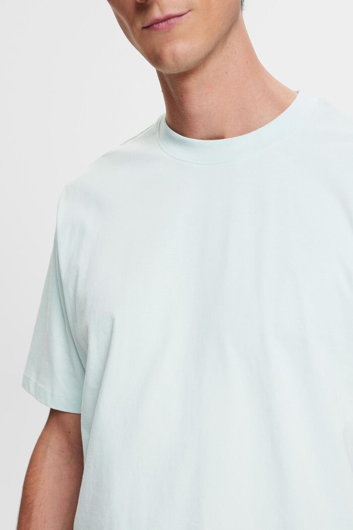 T-shirt i bomuld med rund hals, LIGHT AQUA GREEN, detail image number 2