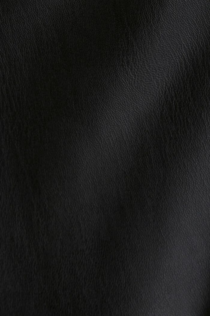 Slim fit-bikerjakke i imiteret læder, BLACK, detail image number 4