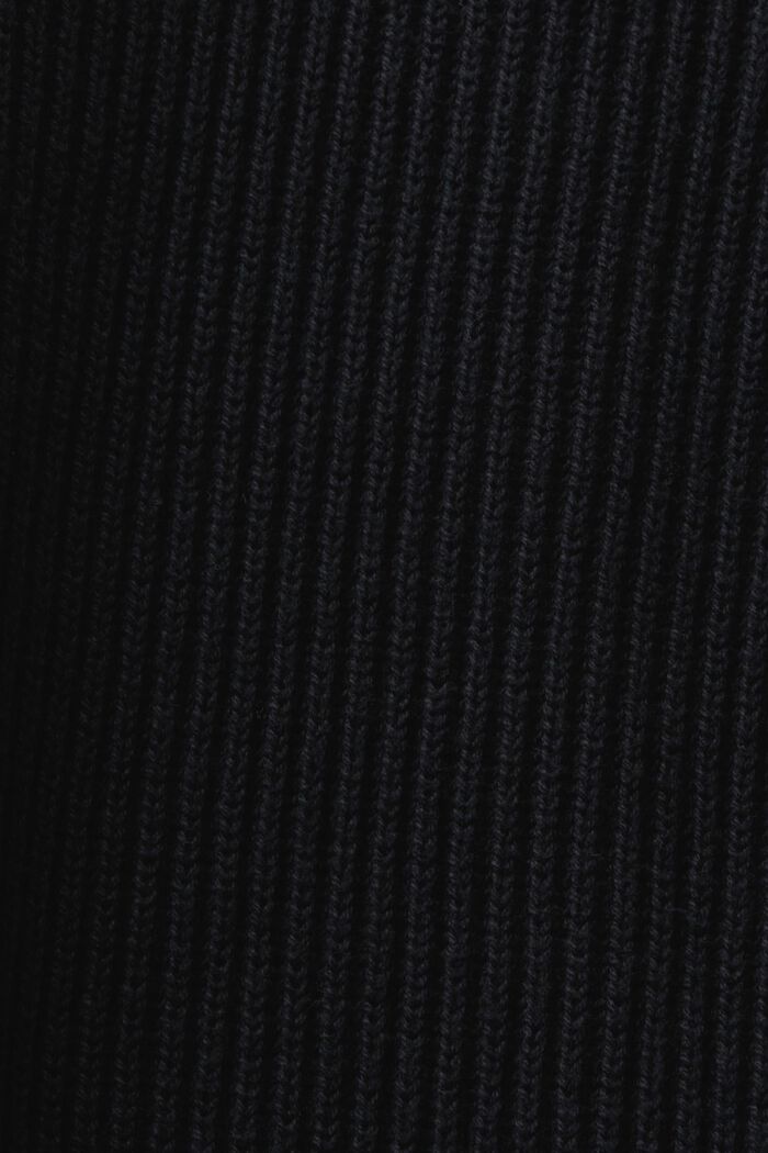 Cardigan i ribstrik med V-hals, BLACK, detail image number 4