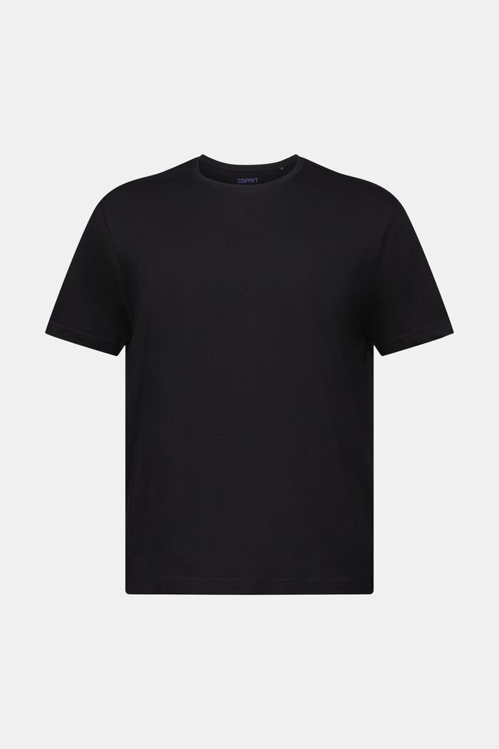 Kortærmet T-shirt med rund hals, BLACK, detail image number 5