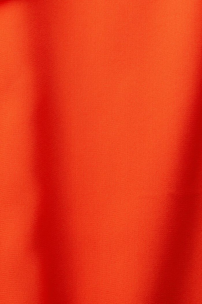 Ærmeløs bluse i crepe chiffon, BRIGHT ORANGE, detail image number 5
