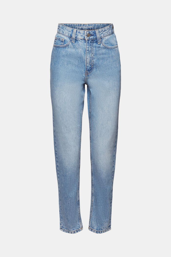 Klassiske retro-jeans med høj talje, BLUE BLEACHED, detail image number 7