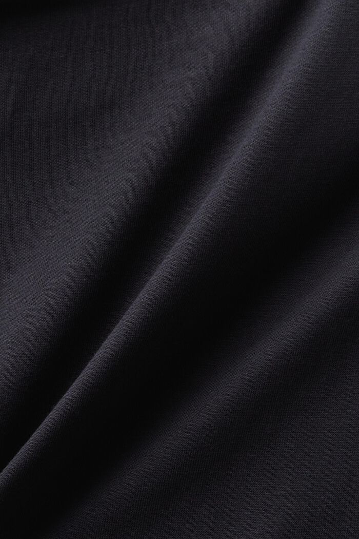 Jersey-T-shirt med print foran, BLACK, detail image number 5