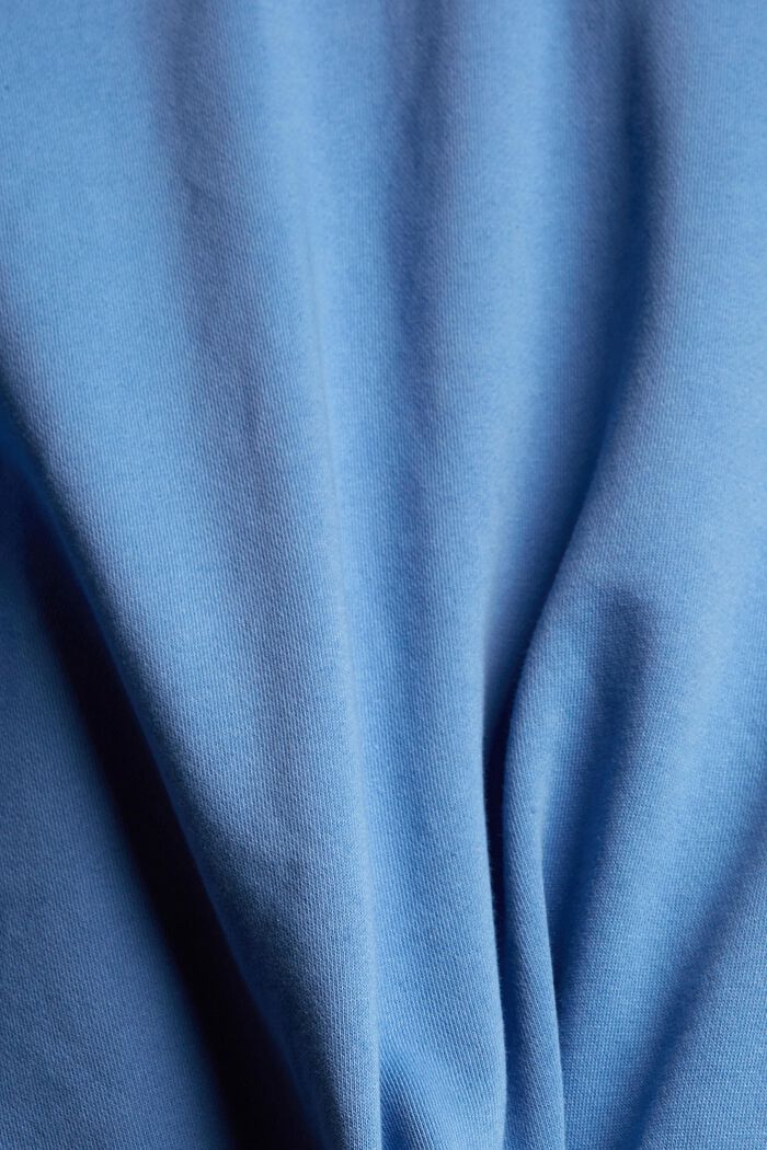 Hoodie med lynlås, 100 % bomuld, LIGHT BLUE LAVENDER, detail image number 4