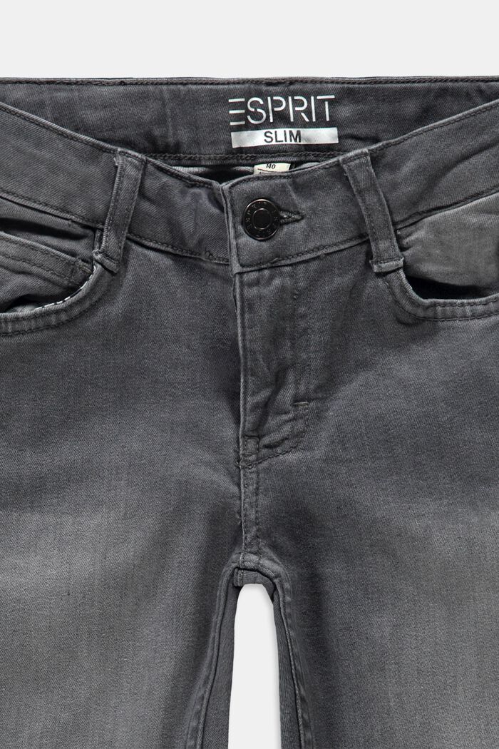 Jeans med justerbar livvidde, GREY DARK WASHED, detail image number 2