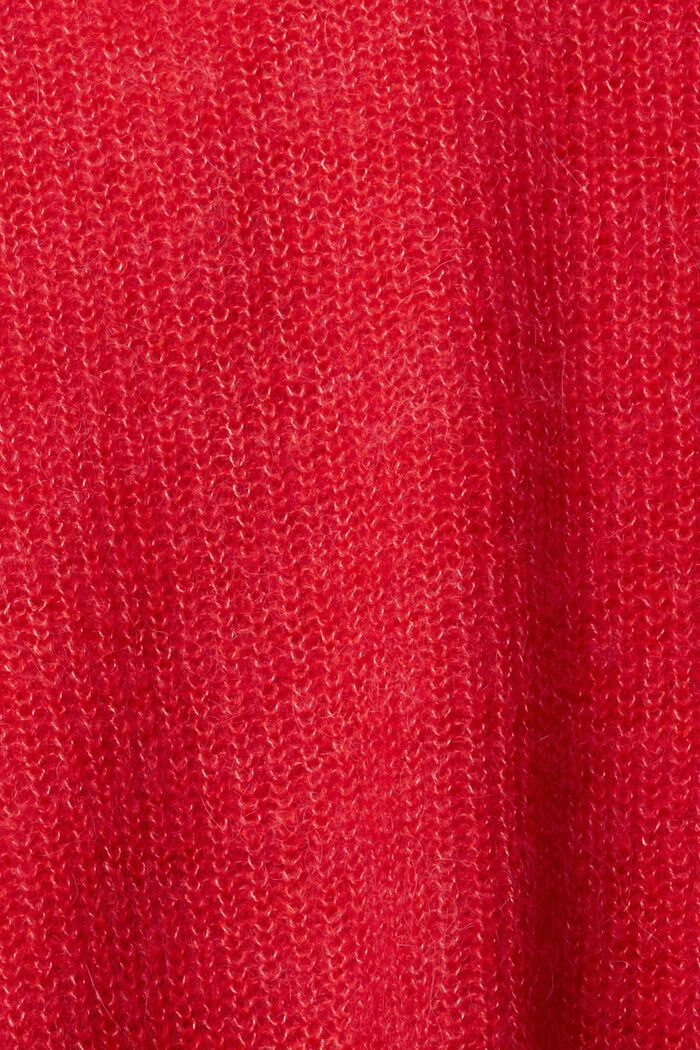 Med alpaka: cardigan, RED, detail image number 6