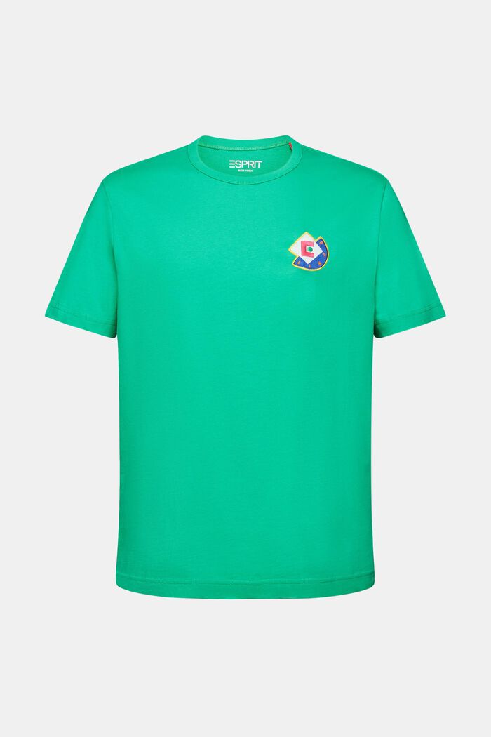 T-shirt med grafisk logo, GREEN, detail image number 5