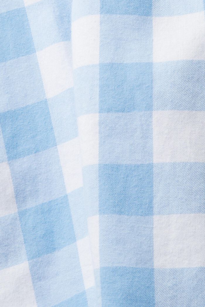 Flonelskjorte med vichytern, i bæredygtig bomuld, BRIGHT BLUE, detail image number 7