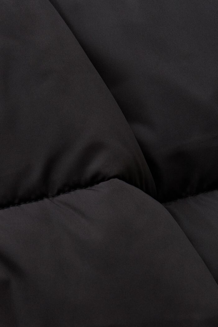 Pufferfrakke med hætte, BLACK, detail image number 6