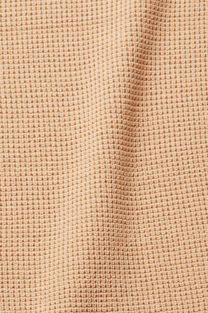 Strikket pullover med V-udskæring, CREAM BEIGE, detail image number 5