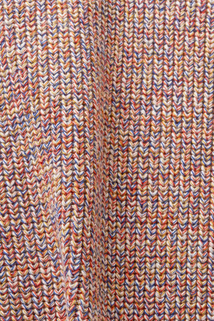 Bomuldssweater i ribstrik, AMBER YELLOW, detail image number 4