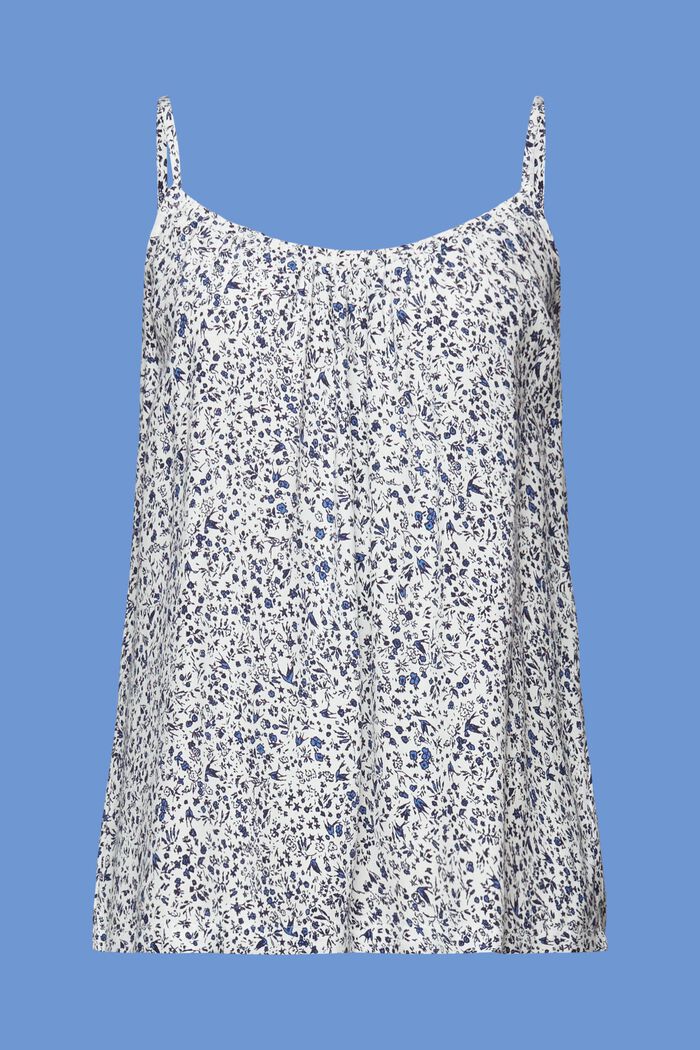 Mønstret bluse uden ærmer, WHITE, detail image number 6