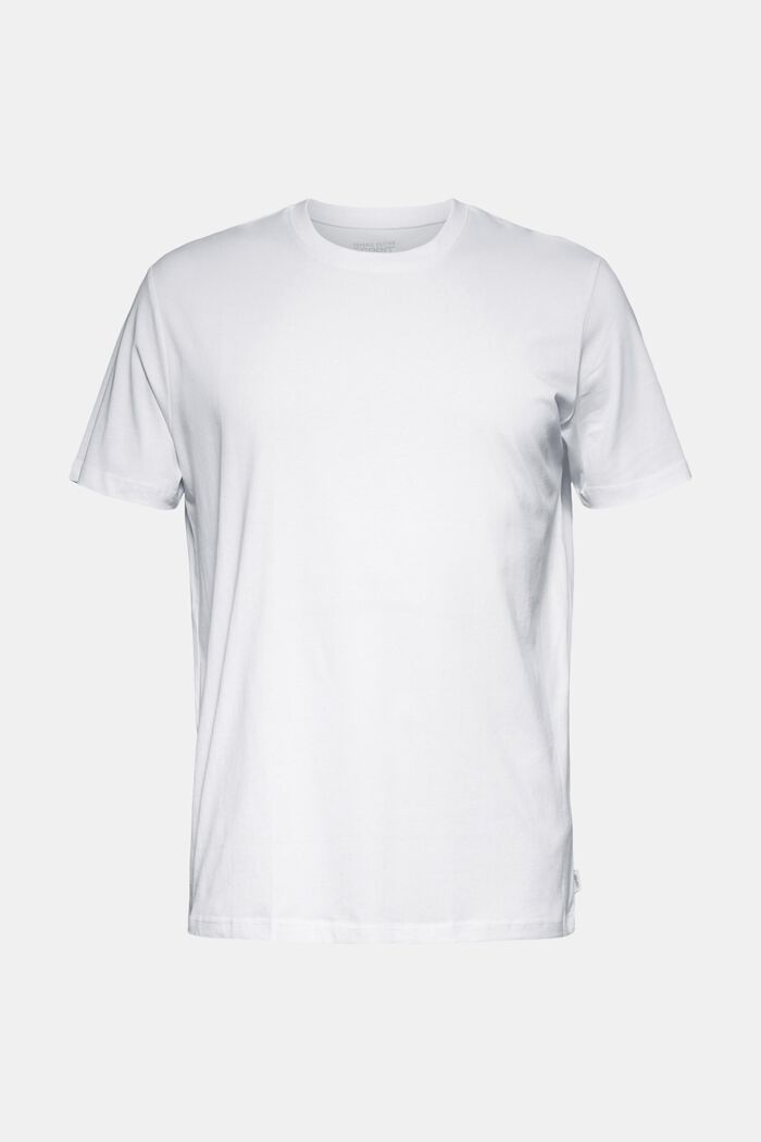 Jersey-T-shirt af 100% økologisk bomuld, WHITE, detail image number 0