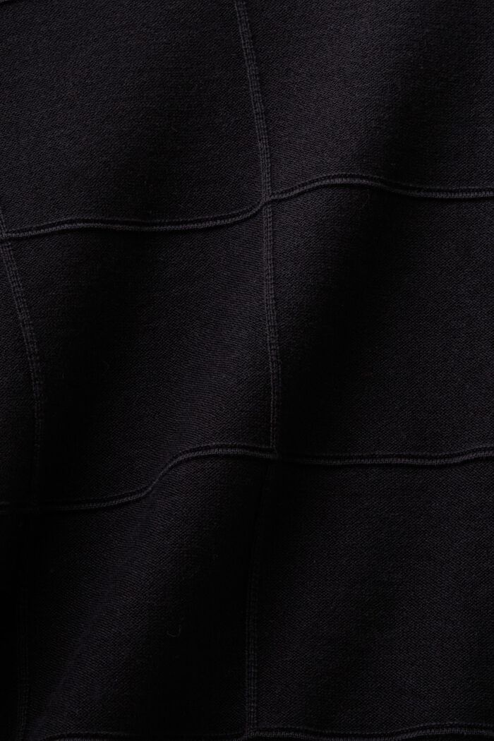 Farveafstemt gittersweater med struktur, BLACK, detail image number 4