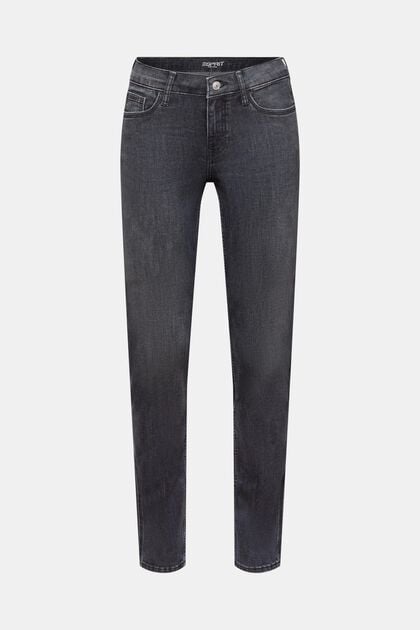 Slim fit-jeans med mellemhøj talje
