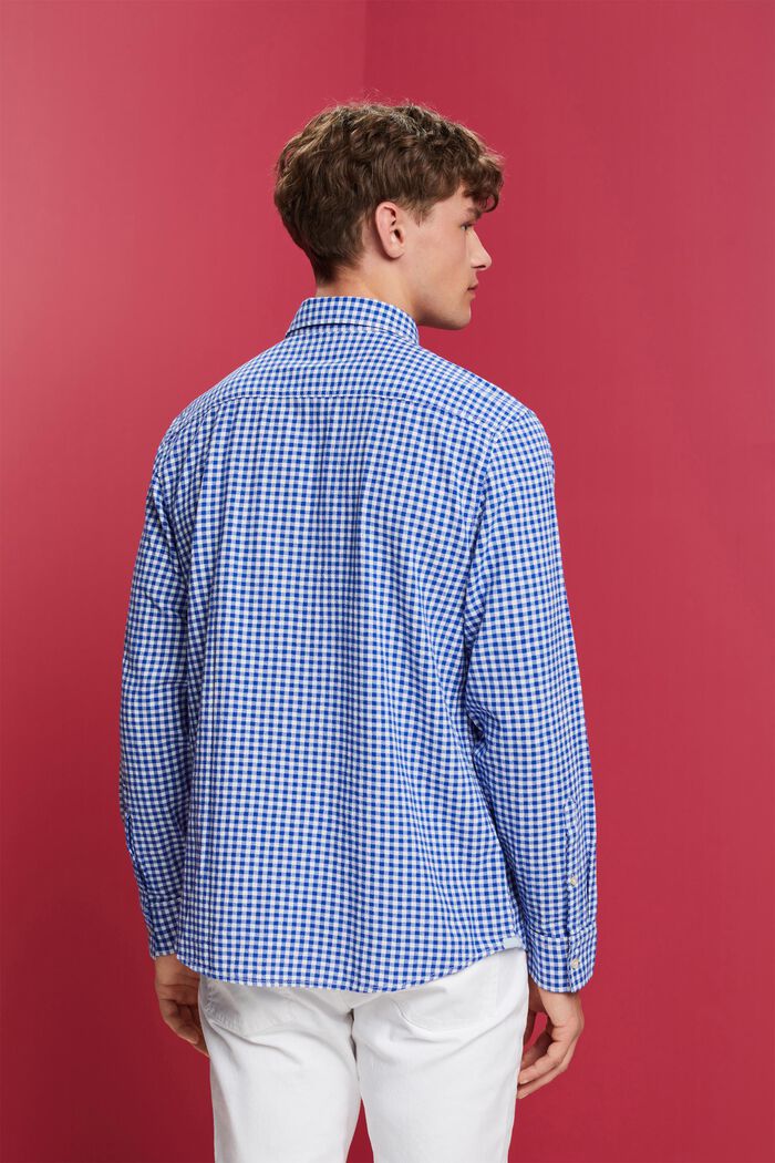 Button down-skjorte med vichytern, 100 % bomuld, INK, detail image number 3