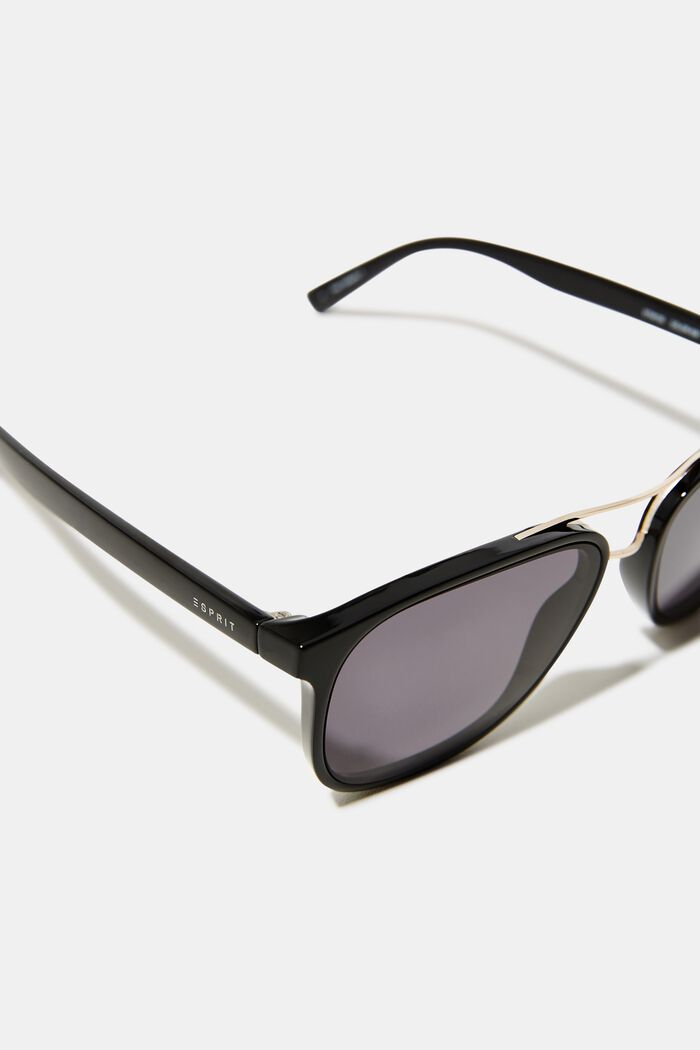 Solbriller med næsebro af metal, BLACK, detail image number 1