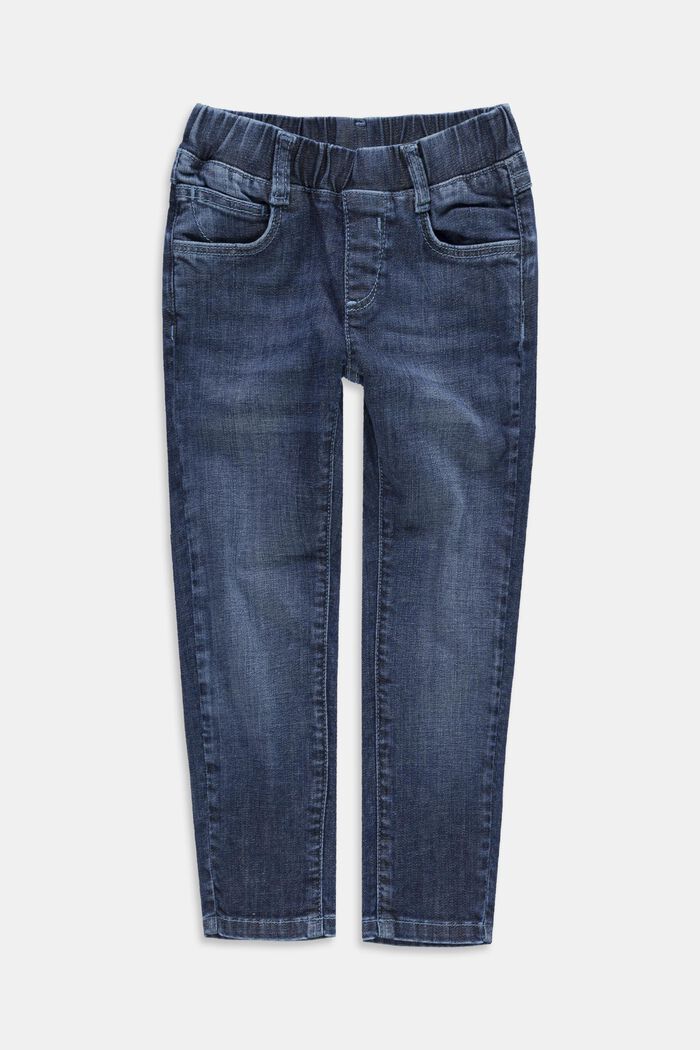 Genanvendte materialer: jeans med elastisk linning