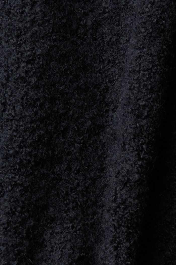 Cardigan i uldmiks med bindebælte, BLACK, detail image number 1