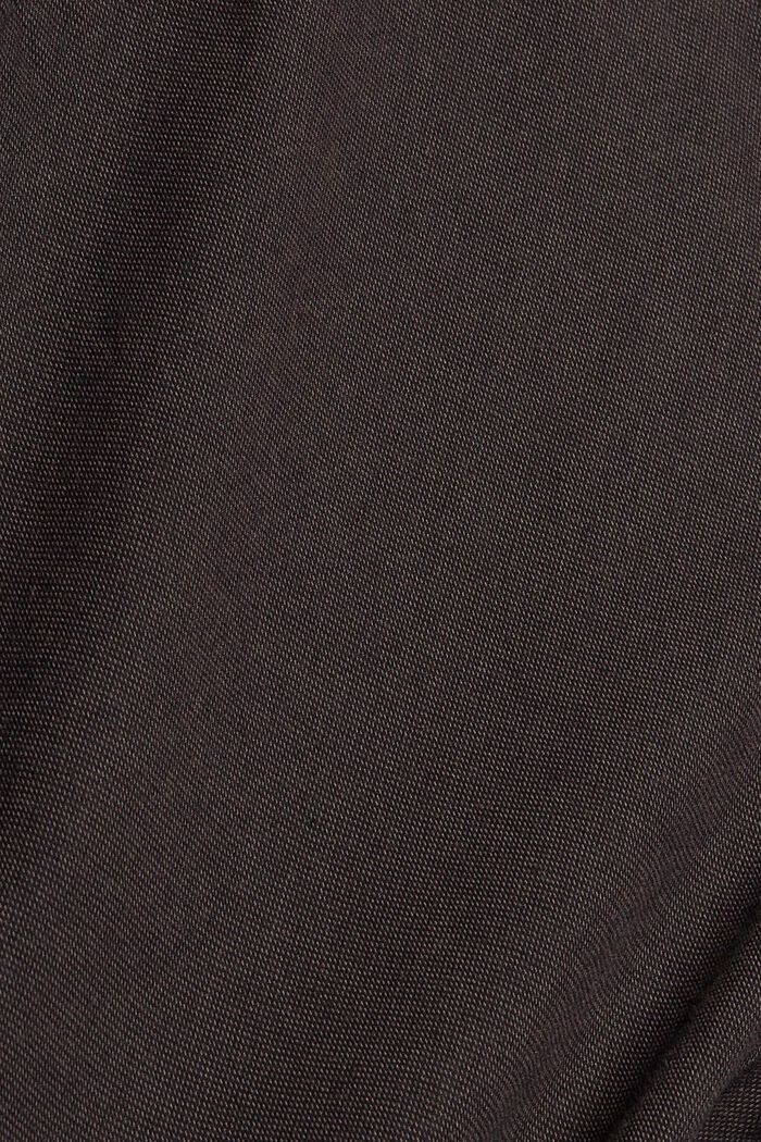 2-tone jakkesætsbukser af bomuldsblanding, DARK BROWN, detail image number 4