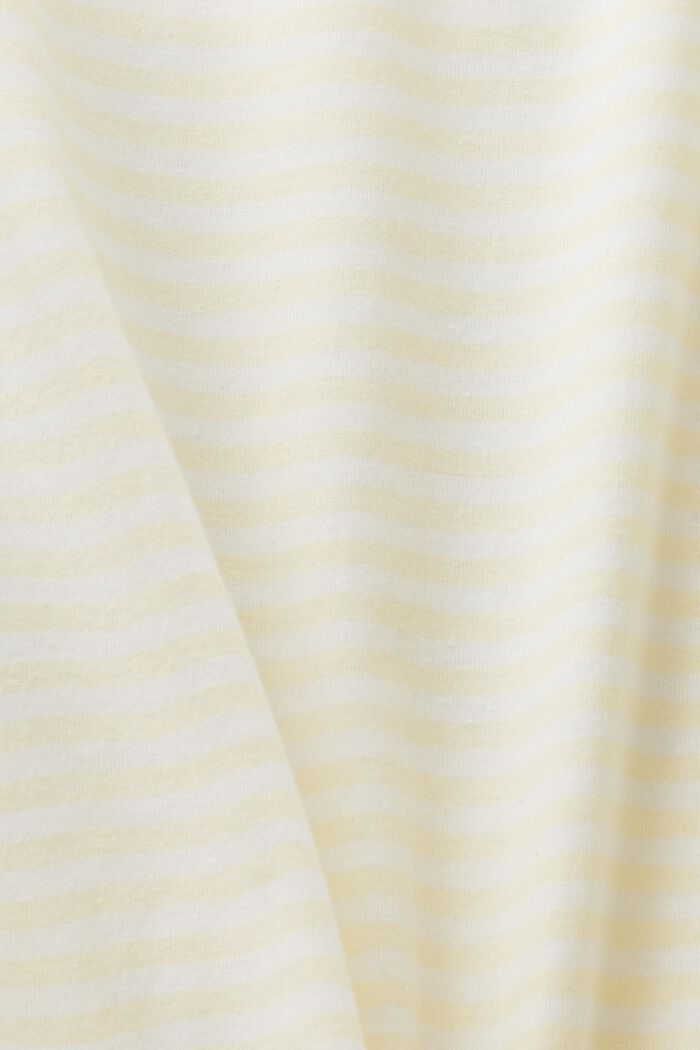 Natskjorte i jersey, økologisk bomuldsblanding, PASTEL YELLOW, detail image number 4