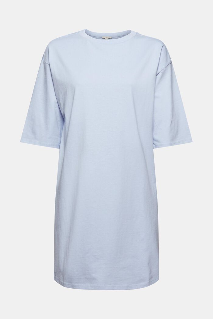 T- shirt-kjole af i 100% økologisk bomuld, LIGHT BLUE LAVENDER, detail image number 0