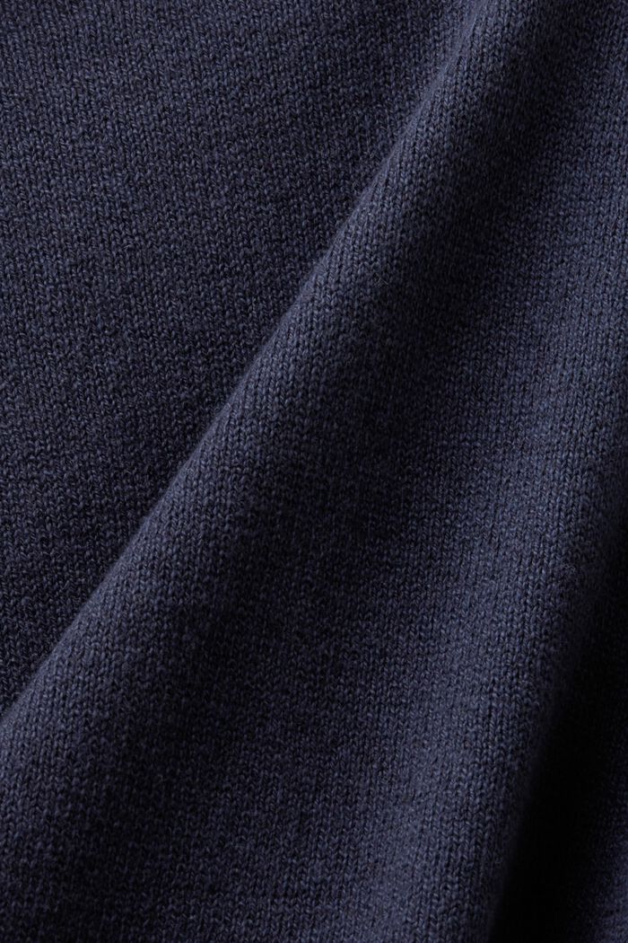 Sweater i bomuld og hør, NAVY, detail image number 5
