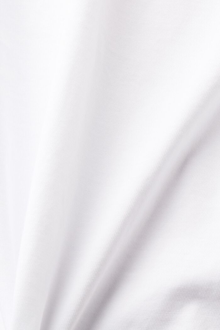 Henley-top i jersey, WHITE, detail image number 5