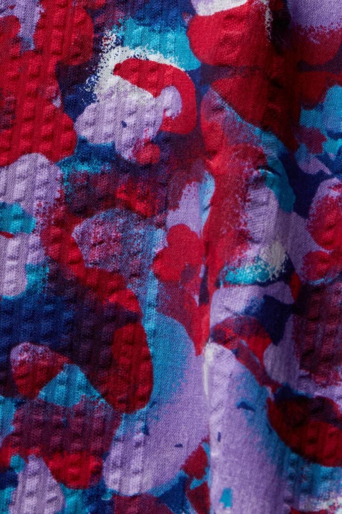 Kjole af bomuld med struktur, RED, detail image number 5