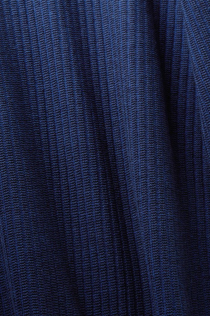 Tofarvet pullover i ribstrik, NAVY, detail image number 5