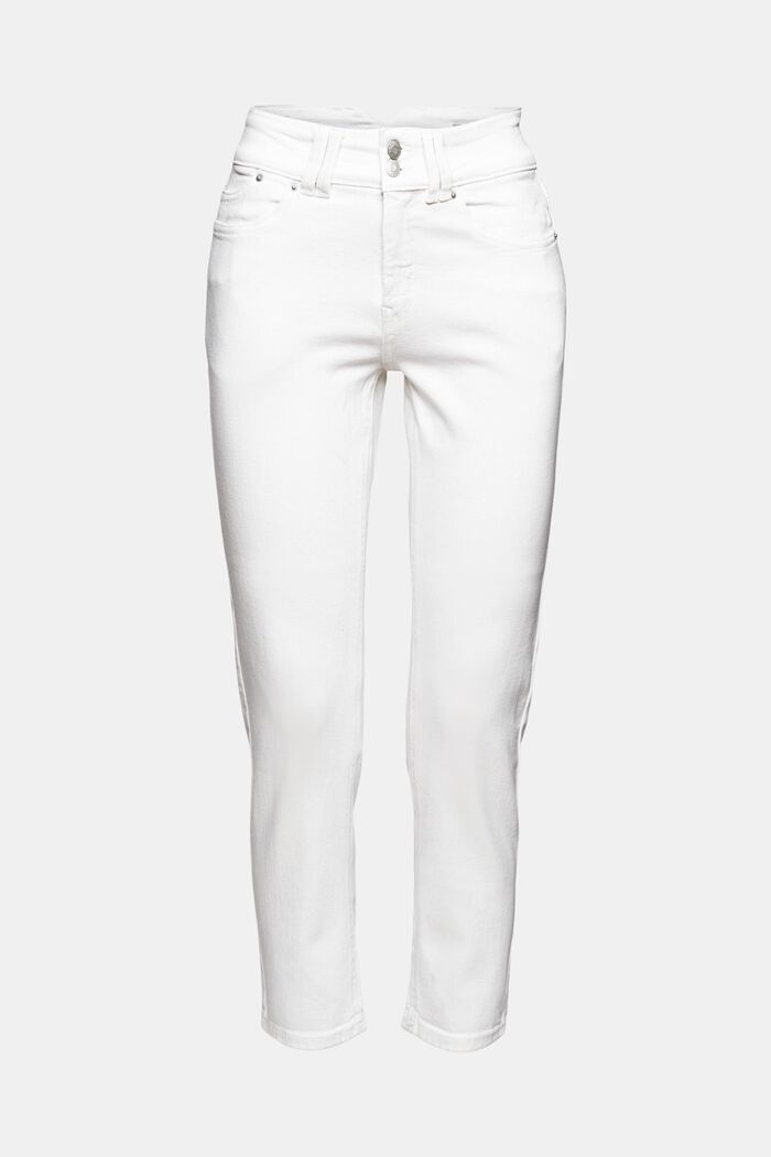 High rise-jeans med stretch, OFF WHITE, detail image number 7