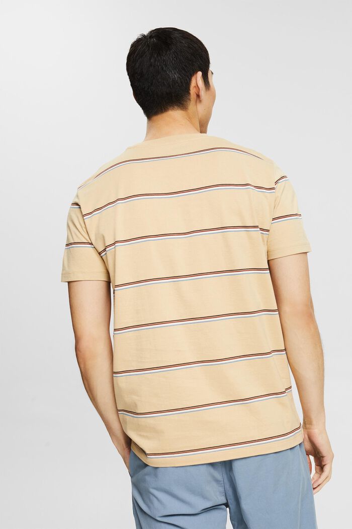 Jersey-T-shirt med striber, SAND, detail image number 3