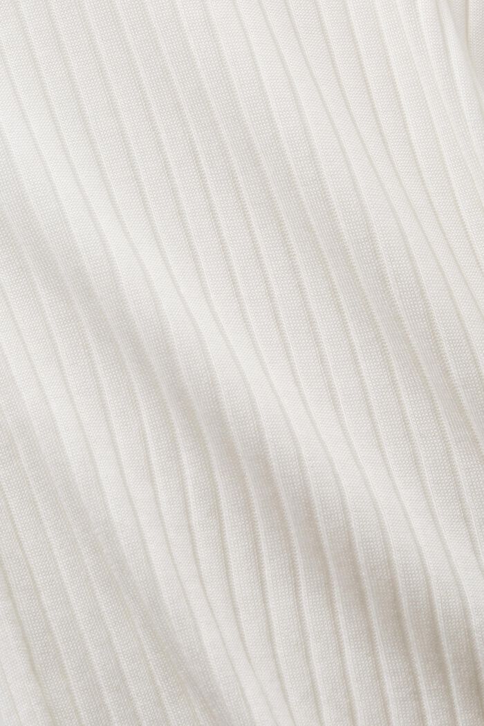 Ribbet sweater med rund hals, OFF WHITE, detail image number 5