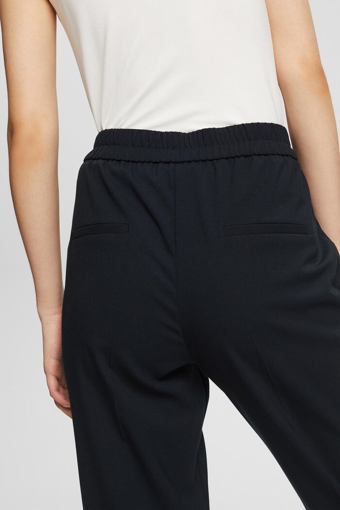 Cropped bukser med mellemhøj talje, BLACK, detail image number 0