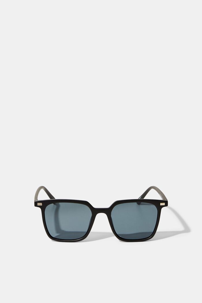 Kantede solbriller med kunststofstel, BLACK, detail image number 0