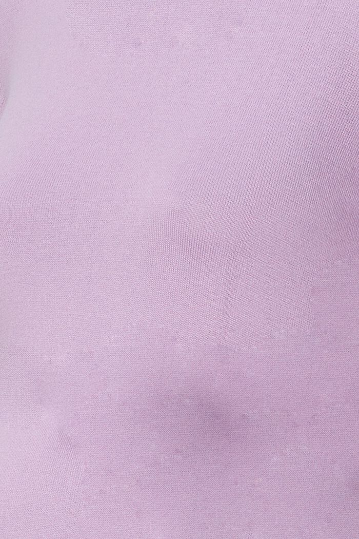 Finmasket pullover i økologisk bomuld, PALE PURPLE, detail image number 2
